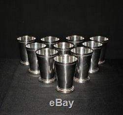 Set of 10 Twos Company McKenzie Silverplate Mint Julep Cups