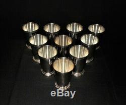 Set of 10 Twos Company McKenzie Silverplate Mint Julep Cups