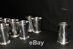 Set of 10 Twos Company McKenzie Silverplate Mint Julep Cups