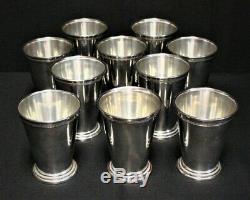 Set of 10 Twos Company McKenzie Silverplate Mint Julep Cups