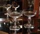 Set Of 2 Baccarat Renaissance Cut 4 1/4 Tall Champagne Sherbet Glasses, Signed