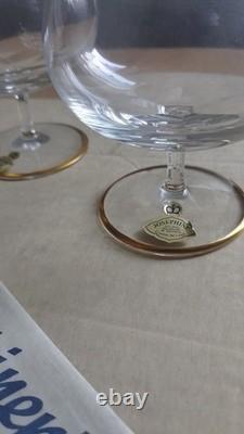 Set of 2 Rare Vintage Josephinenhütte Gold Gilded Glassware Collectables