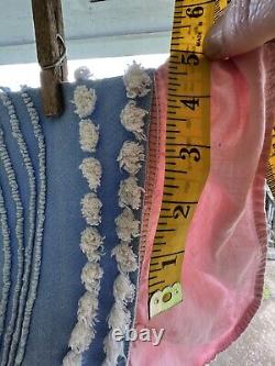 Set of 2 Vtg Cabin Crafts Needle Tuft Cotton Chenille Bedspreads Twin 82 x 102