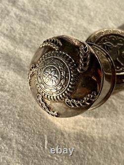 Set of 3 Turkish Sterling Silver Trinkets, Two with 19th C. Ottoman Coins