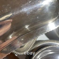 Set of 5 Antique English Silverplate Sheffield Silver Covered Split Two Part Dis