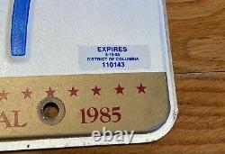 Set of TWO 1985 50th Presidential Inaugural Washington DC License Plates #1607