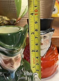 Set of TWO Royal Bayreuth Toothpick Holders Coachman AND Lamplighter Blue Mark