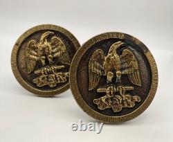 Set of Two (2) American Bald Eagle Curtain Tie Backs 3'' Diameter READ