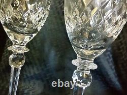 Set of Two (2) Rogaska QUEEN The ASI Collection Lead Crystal Water / Wine Goblet