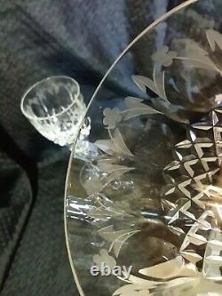 Set of Two (2) Rogaska QUEEN The ASI Collection Lead Crystal Water / Wine Goblet