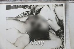 Set of Two Amateur Vintage Erotic Photos Black and White