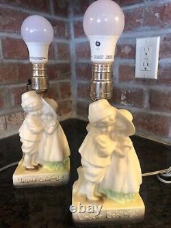 Set of Two Antique German Children's Table Lamps Early 1960's