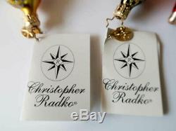 Set of Two CHRISTOPHER RADKO Ice Elegance Dancer Ornament Italy 2002
