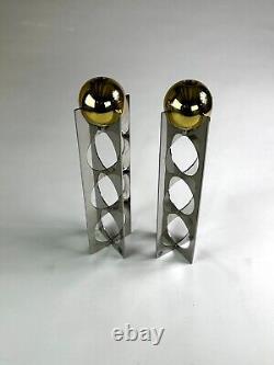 Set of Two Johnathan Adler Tall Berlin Candle Holder