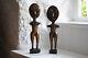 Set Of Two Large Akuaba Fertility Dolls From The Ashanti People Of Ghana, Tribal