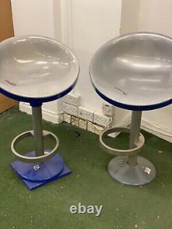 Set of Two London Underground Railway Furniture Stools Pullman