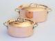 Set Of Two Oval French Copper Stewpans Dutch Ovens Bazaar Francais