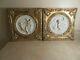 Set Of Two Round Marble Like Plaques With Cherubs Mounted In Ornate Gilt Frames