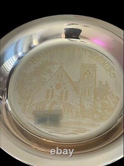 Set of Two Sterling Silver Univeristy of Virginia Alumni Plates