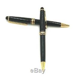 Set of Two Vintage Montblanc Meisterstuck Classique 164 Ballpoint Pen Black/Gold