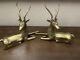 Set Of Two Vintage Solid Brass Sitting Deer