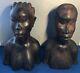 Set Of Two 19th Century African Mahogany Wood Hand Carved African Statuettes