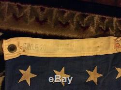 Set of two Vintage 92 x 15 BUNTING BANNERAMERICAN FLAG RED WHITE BLUE STARS