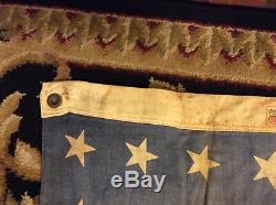 Set of two Vintage 92 x 15 BUNTING BANNERAMERICAN FLAG RED WHITE BLUE STARS