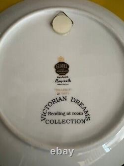 Set of two gold collector plates victorian dreams collection german made