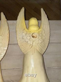 Set of two vintage angel blow molds 19 Lighted