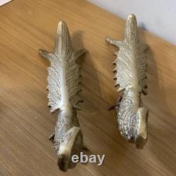 Set of two vintage solid Brass pheasants