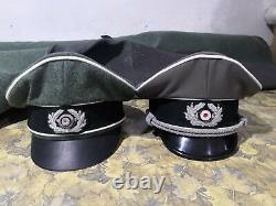 Set of two ww2 german crusher hats