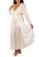 Shadowline Silhouette Gown And Peignoir Set (51737), Ivory, S