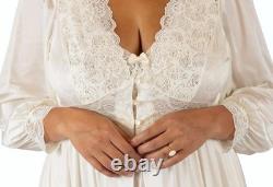Shadowline Silhouette Gown and Peignoir Set (51737), Ivory, S