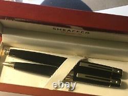 Sheaffer 300 Fountain & Ballpoint Pen Set, Black Lacquer/gold Trim, M Nib, Ex Con