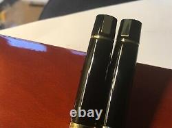 Sheaffer 300 Fountain & Ballpoint Pen Set, Black Lacquer/gold Trim, M Nib, Ex Con