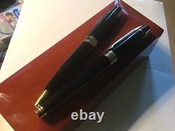 Sheaffer 300 Fountain & Ballpoint Pen Set, Black Lacquer/gold Trim, M Nib, Ex Con