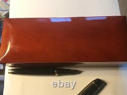 Sheaffer 300 Fountain & Ballpoint Pen Set, Black Lacquer/gold Trim, M Nib, Ex Con