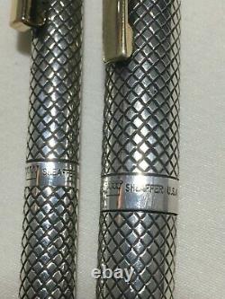 Sheaffer Imperial Sterling Silver TD 14K Gold Nib Two Pieces Set