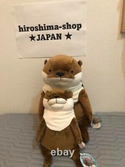 Shinada Global Mochi-KawaUso Otter brown Plush Doll Set of two L and M Size New