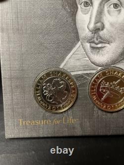 Simply Coins 2016 SHAKESPEARE 3 Coin SET TWO 2 POUND coin ROYAL MINT PACK