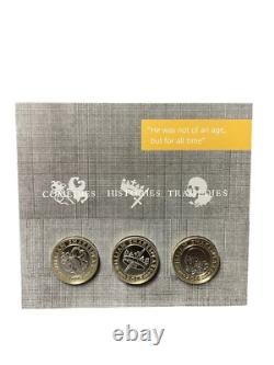Simply Coins 2016 SHAKESPEARE 3 Coin SET TWO 2 POUND coin ROYAL MINT PACK