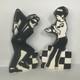 Ska Dancers Salt And Pepper Set. Two Piece Shakers