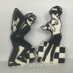 Ska Dancers salt and pepper set. Two piece shakers