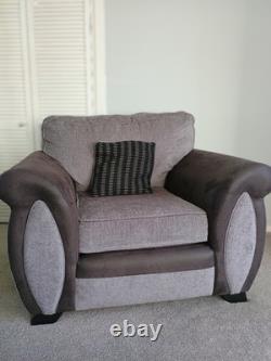 Sofa and Two Arm Chairs with footstool Set (Collection Only)