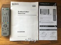 Sony Colour TV KV-36FS70/U, vintage, with two speakers and manual