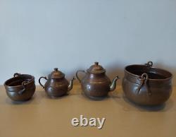 Soviet kitchenware set. Two teapots and two pots. Cookware
