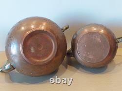 Soviet kitchenware set. Two teapots and two pots. Cookware