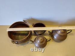 Soviet kitchenware set. Two teapots and two pots. Cookware