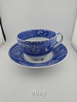 Spode Blue Room Collection Camilla Extra Large Cup and Saucer 1 Pint 5½xH4¼